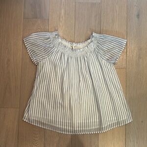 Joie striped lightweight cotton top. Can be worn on or off shoulders. Size small